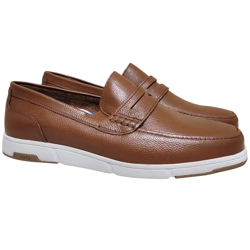 Nunn Bush Men Luca Moc Toe Penny Slip On Loafers Size US 9.5M Cognac Brown